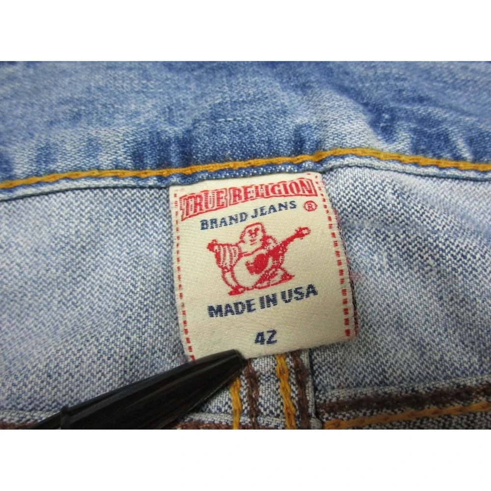 True Religion Men's Designer Jeans - Ricky Big QT USA Straight 43x34 Flap